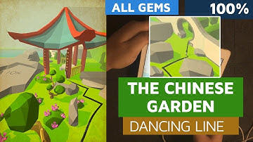 Dancing Line - The Chinese Garden 100% Completed - All 10/10 Gems 3/3 Crowns | SHAvibe