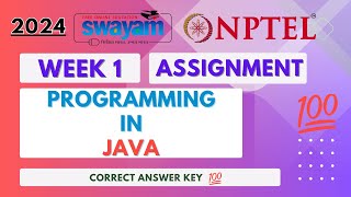 swayam nptel programming in java week1 quiz assignment solutions💡 | swayam jan 2024 || iit kharagpur