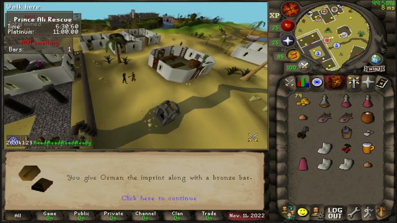 Prince Ali Rescue Platinum Speedrunning Guide! - [Speedrunning Quest Guide  OSRS] 