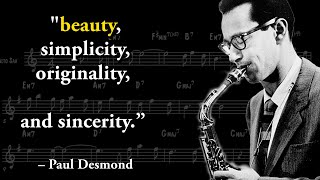 Paul Desmond - Black Orpheus solo transcription