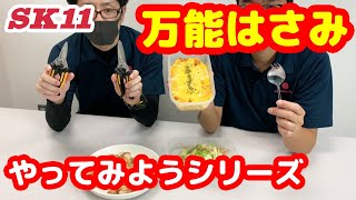 【やってみよう!!第1弾】ステンレス万能はさみと電子レンジのみで調理できるのか!?【藤原産業】