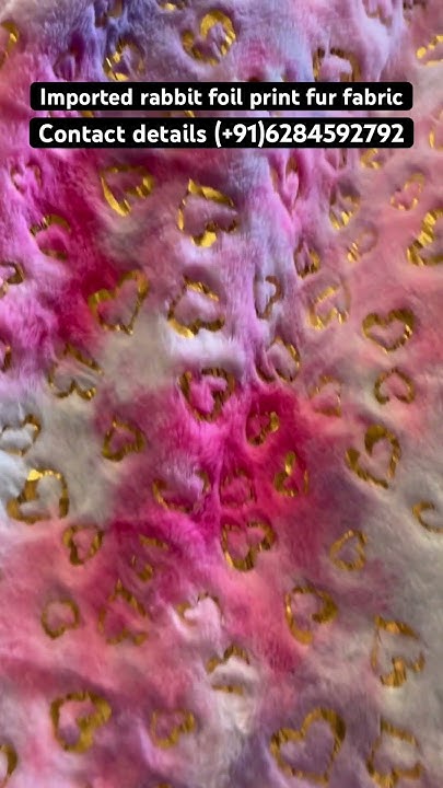 Imported rabbit foil print fur fabric #viral #trending #youtubeshorts # ...