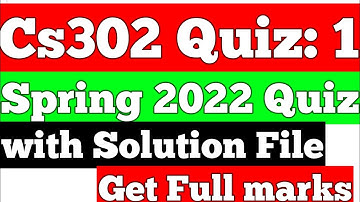 Cs302 Quiz 1 2022 | Cs302 Quiz 1 Cs302 Quiz 1 Solution | Digital logic and design Quiz 1