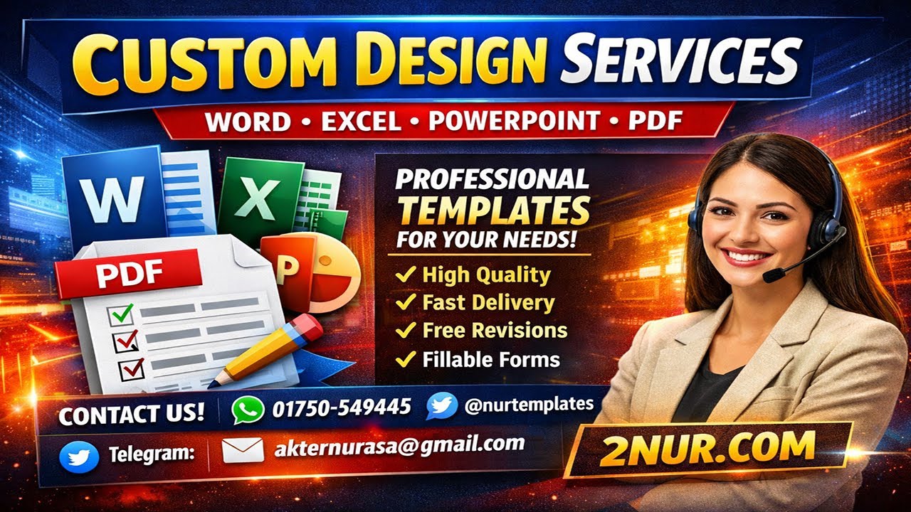 Custom Design Services | Word, Excel, PowerPoint & Fillable PDF Templates 