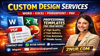 Custom Design Services | Word, Excel, PowerPoint &amp; Fillable PDF Templates #CustomDesign