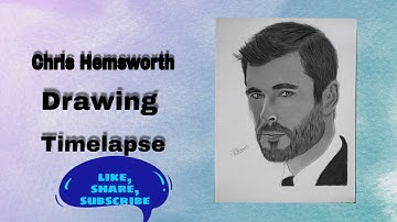 Chris hemsworth Timelapse drawing video | Parth kawa art