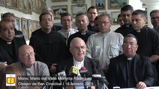 Carta del Obispo a Nicolas Maduro y a la FANB