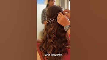 Cute Bride Hairstyle🥰 || Wedding Hairstyles 😍|| Hair Tutorial🥰 || Hair Accessories ✨️#Shorts❤️‍🩹😘