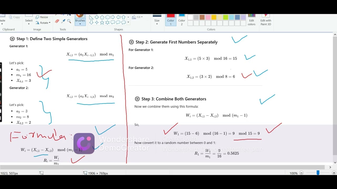 Random Number Generation | Combined Linear Congruential Method Tutorial