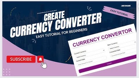 How To Create Currency Converter Using Jquery |Currency Convertor  Tutorial  Using Jquery  .