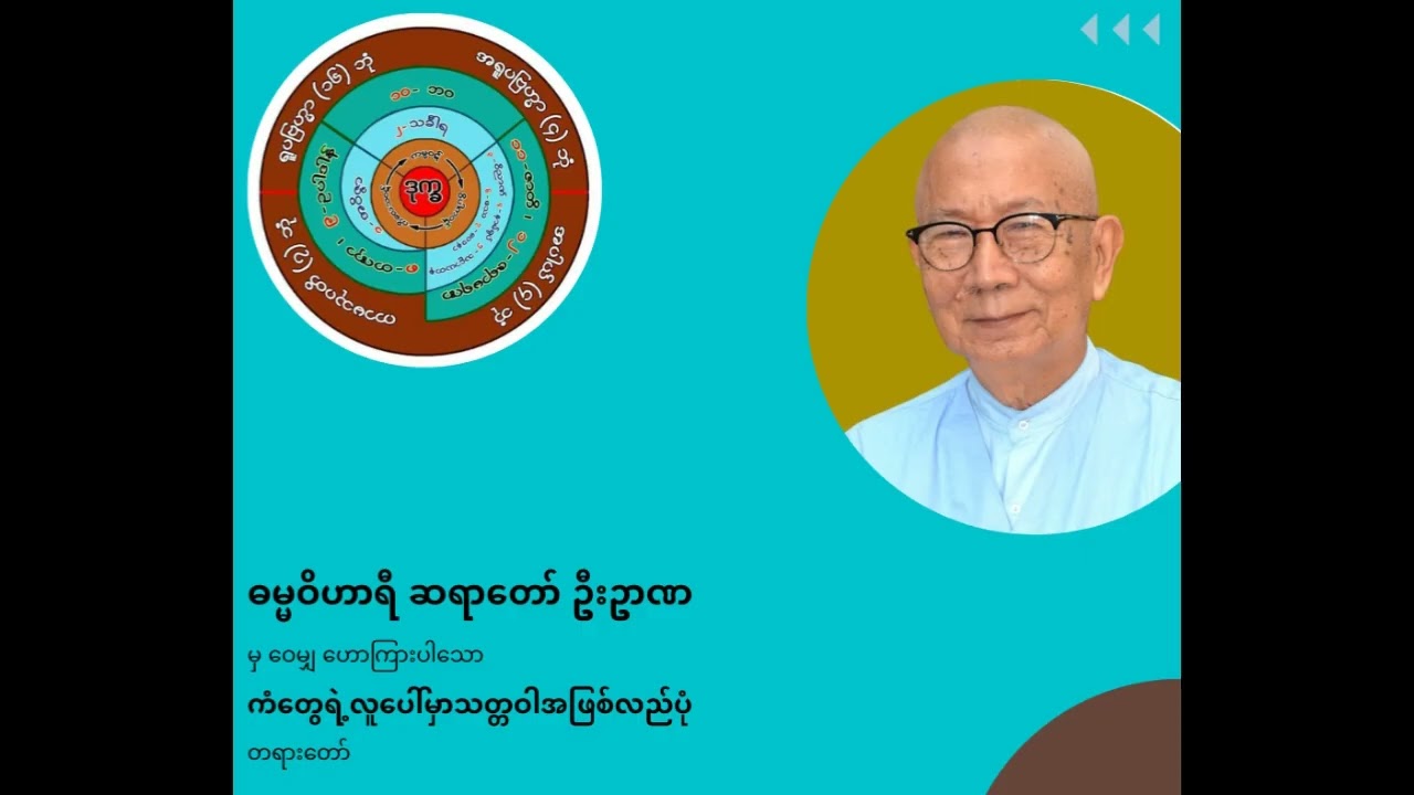 ဓမ္မဝိဟာရီဆရာတော်ဦးဥာဏ - ကံတွေရဲ့လူပေါ်မှာသတ္တဝါအဖြစ်လည်ပုံ