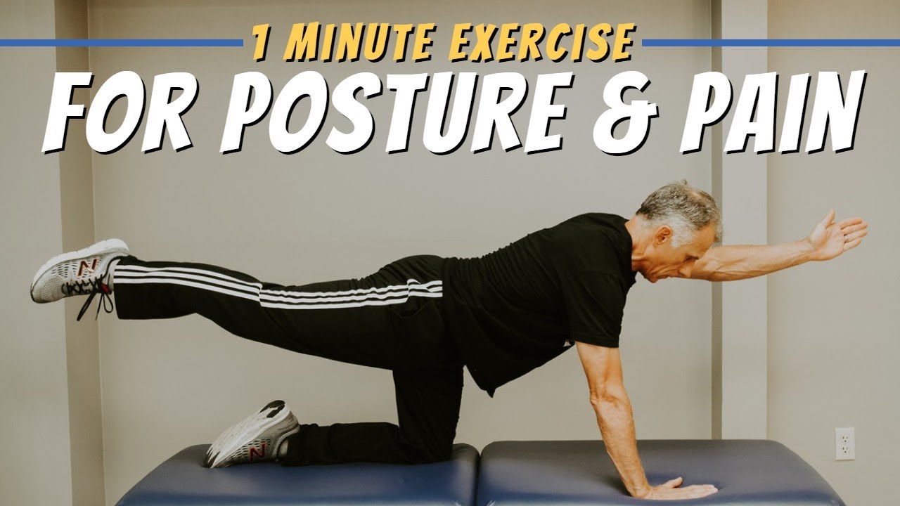1 Minute Exercises to Improve Posture & Reduce Back Pain 