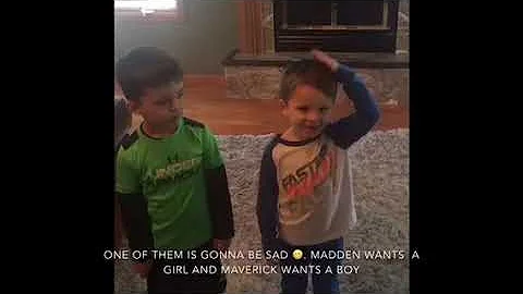 Emotional Gender reveal-twist from Dad to mom then sons. Priceless!