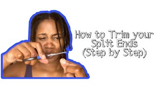 How to trim your Split Ends (#4chair) | Zimbabwean YouTuber