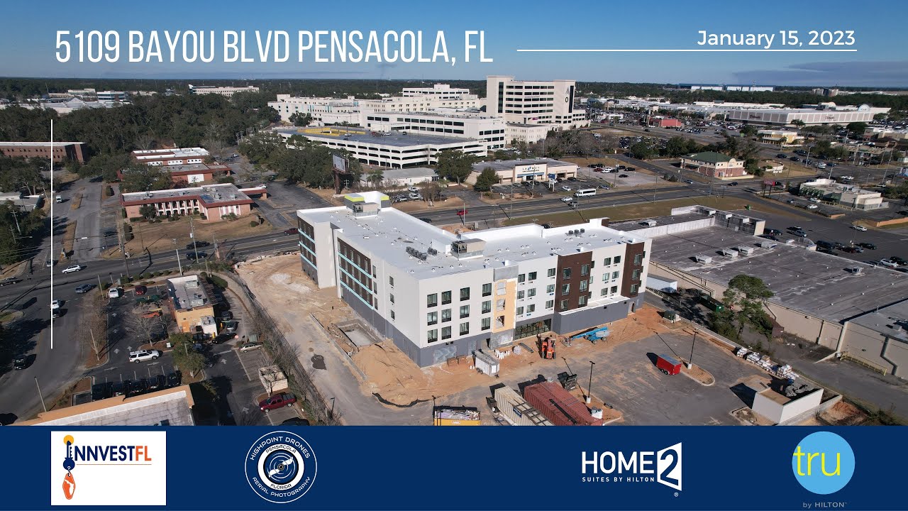 High Point Drones 360 Aerial New Home 2 & Tru by Hilton 5109 Bayou