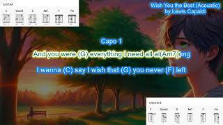 Wish You the Best Acoustic (capo 1) by Lewis Capaldi play along with scrolling chords and lyrics