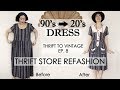 1920's style vintage dress thrift store  REFASHION - DIY vintage dress - Thrift to Vintage ep8 -