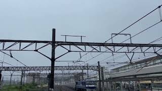 2025/5/17 12-911F 日本車輌出場新造甲種輸送(9864レ)EF210形361号機＋ヨ8642＋都営大江戸線12-600形12-911編成＋ヨ8925が大船駅を通過