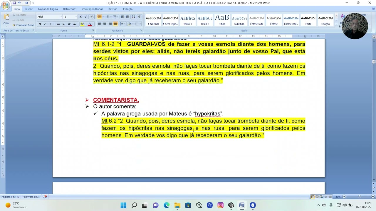 Slides de Estudos Bíblicos, Slides Revista Dominical Betel, Slides Lições  Bíblicas CPAD: Lição 7 - A Coerência entre a Vida Interior e a Prática  Externa