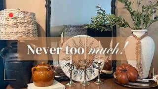 Decorate With Me | Fall Decorating but Functional | Boho Cozy Decor | Mixing Vintage & New Pieces