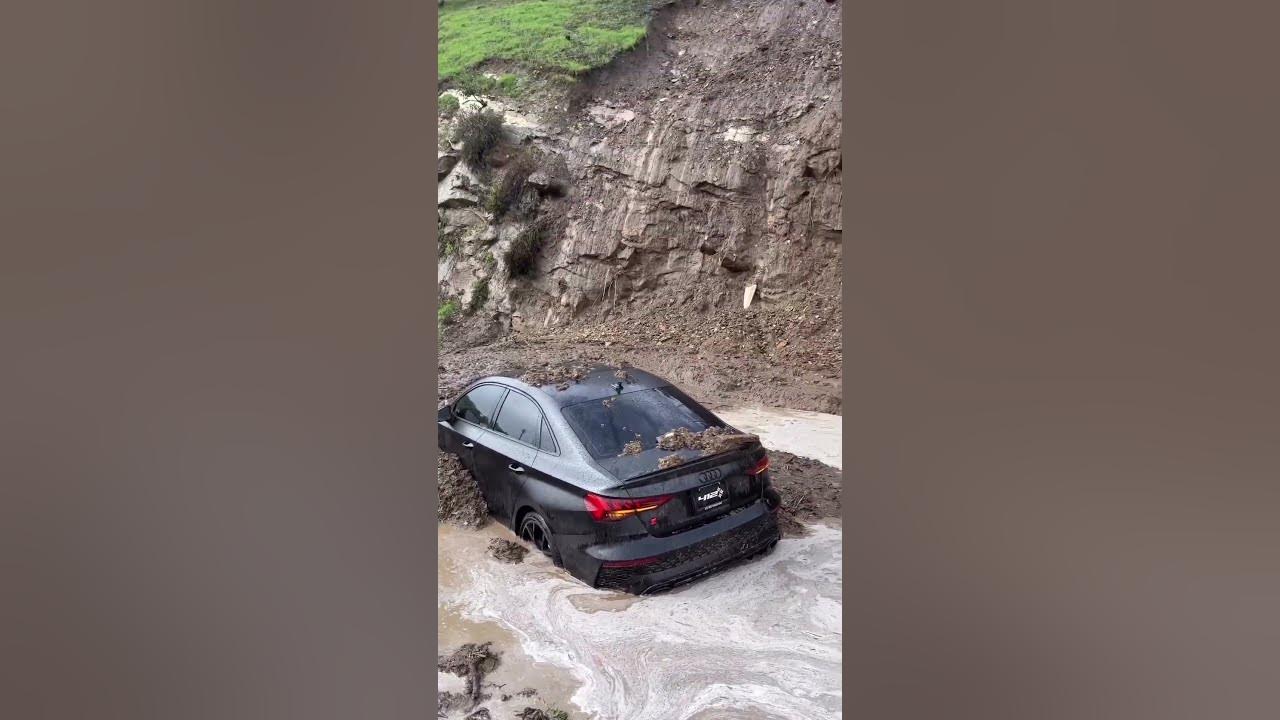 New Audi RS3 down in the California Floods #shorts #viralvideo #viral #