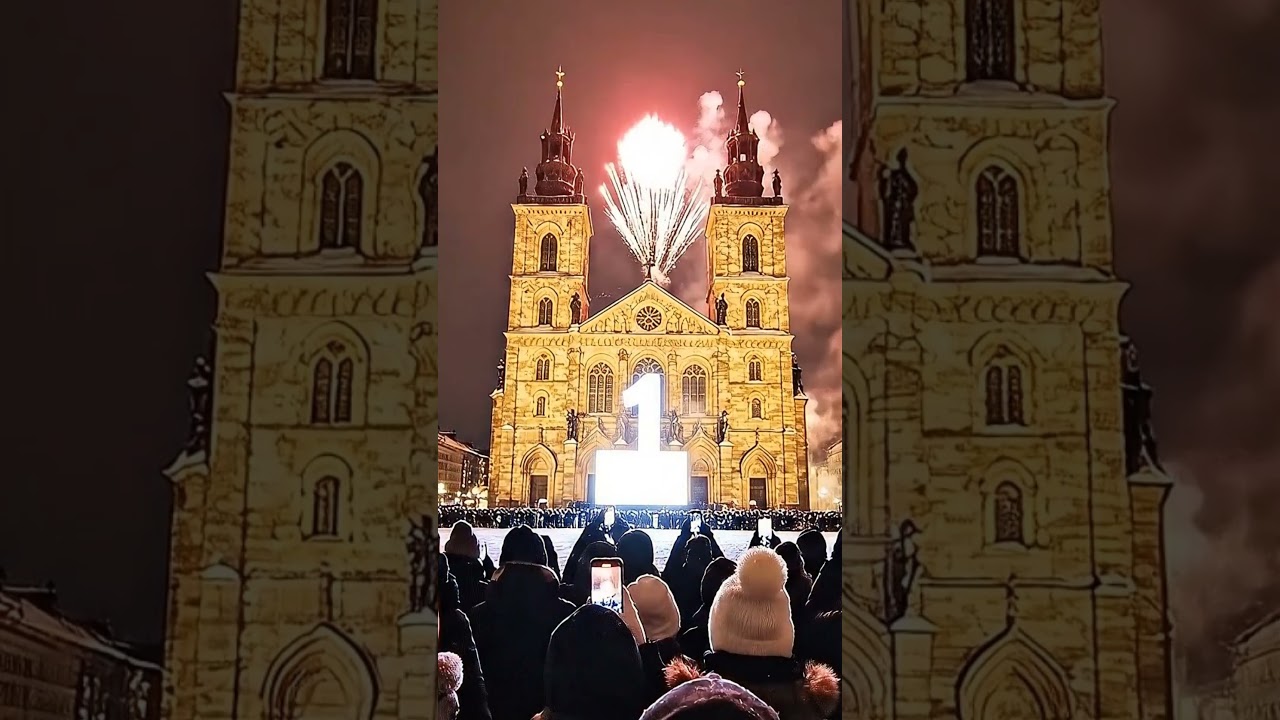 Welcome 2026! Snowy Celebration in Helsinki Finland 