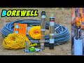 Amazing technique fitting a submersible pump in borewell