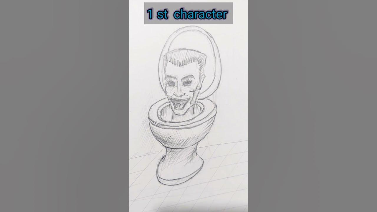 Skibidi toilet characters pencil drawing 1 shorts youtube