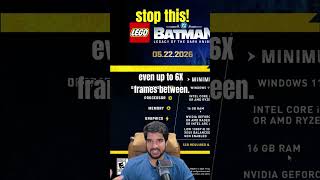 Frame Generation at 30 FPS Is a Bad Idea… #gaming #pcgaming #legobatman #unoptimized #pchardware