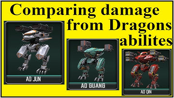 Comparing Damage from dragons abilities Ao Jun Ao Guang Ao Qin war robots