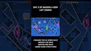 Day 2 of making a new list demon #geometrydash #creating #extremedemon #series