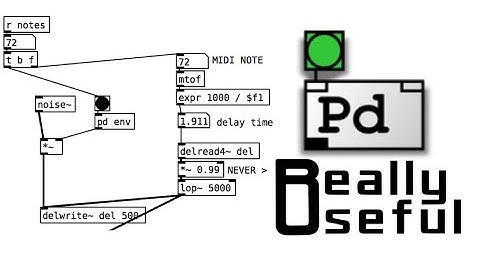 PureData tutorials - rich synthesis (8) - Plucked String