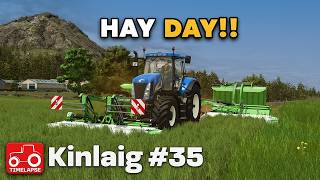 MAKING HAY & HARVESTING CANOLA!! Kinlaig FS25 Timelapse Farming Simulator 25 Ep 35 screenshot 5