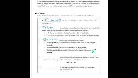 2.3 Video #1 Measures of Location of Data