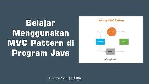 Konsep MVC Pattern di program java