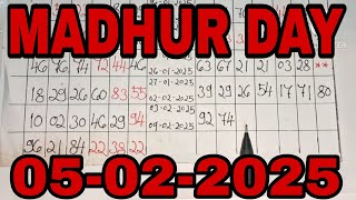 💥MADHUR DAY💥05-02-2025 madhurdaytoday madhurdayotc madhurdayjodi madhurdaychart madhurdaymatka