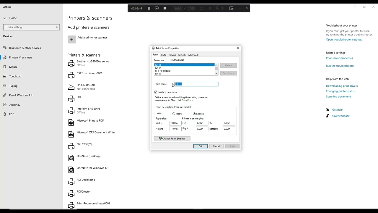 Custom Print Printer Form YouTube