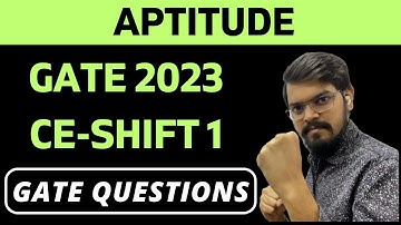 GATE 2023 Solution | Aptitude | Civil Engineering CE - Shift 1 | Forenoon session | PYQs with TRICKS