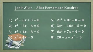 Cara menentukan jenis akar persamaan kuadrat Cara menentukan jenis akar persamaan kuadrat