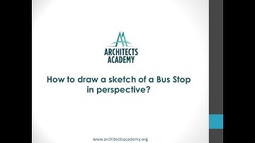 Drawing a bus stop in one point perspective