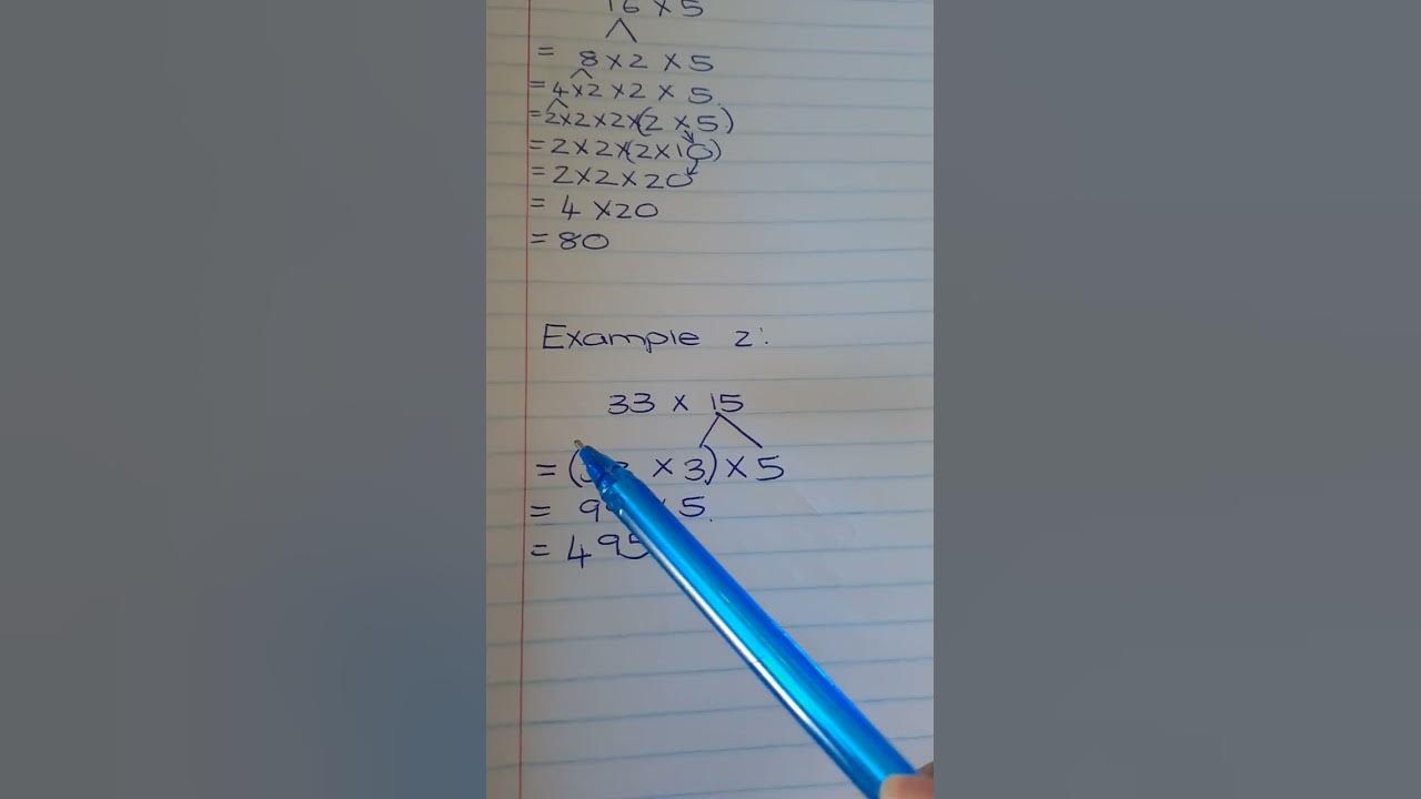 Breaking down numbers into factors to multiply. YouTube