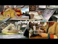 study vlog • a week before midterms | studying at the library &amp; cafes, cramming, bought a new plant
