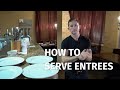 How to serve plates correctly and interact with guests