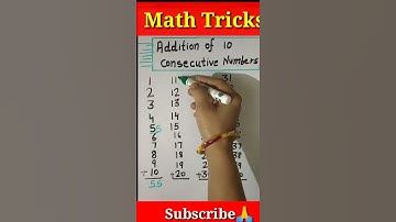 Fact about sum of 10 consecutive numbers||Sum of  consecutive number#mathtricks#mathshorts#shorts
