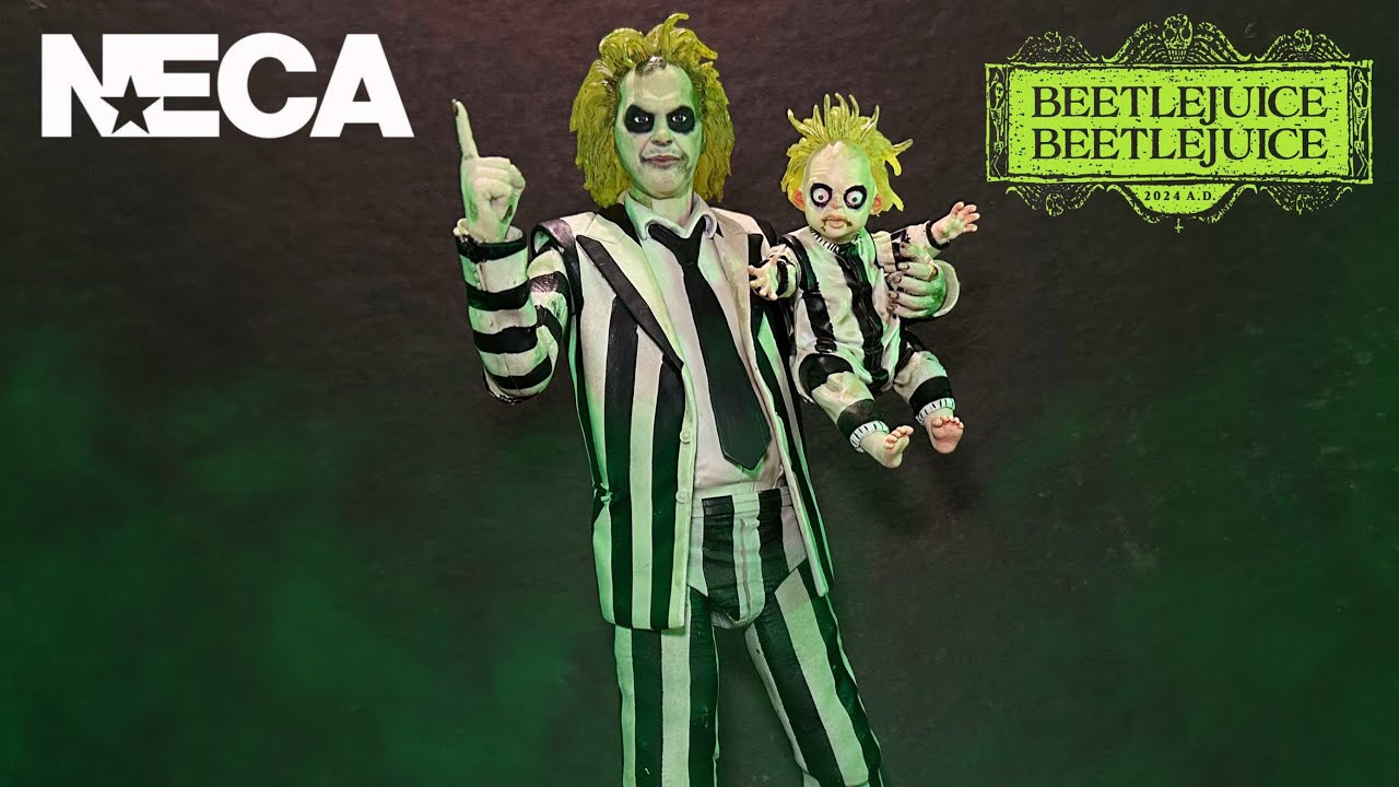 NECA Ultimate Striped Suit Beetlejuice Review - YouTube