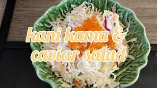 Kani Kama & Caviar Salad || Xà Lách Trứng Cá Hồi Đơn Giản Nhưng Ngon Tuyệt