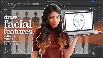 Draw SUPER EASY Facial Features for croquis on Adobe Illustrator!