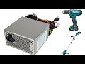 cheap computer power supply for 12v cordless to corded makita drill and grass trimmer | smps | diy