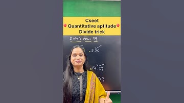 Cseet quantitative aptitude divide trick | #commerceshorts #ytshorts #cseetexam #cseet #dividetrick