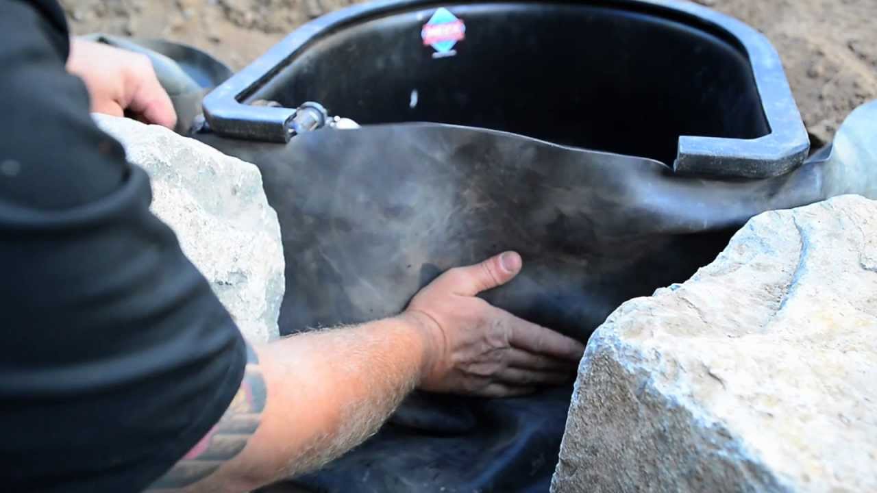 View of How to build a Fish Pond - Part 11 | Pond Skimmer Faceplate Attachment ...